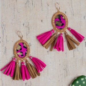 Fiesta Flutter Leopard Earrings